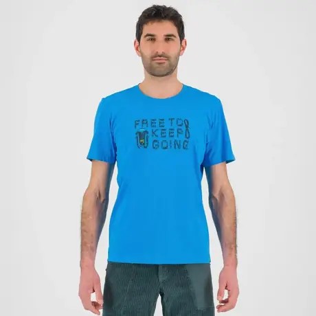 Κοντομάνικο Μπλουζάκι Karpos Ανδρικό Crocus T-Shirt Diva Blue/Midnight