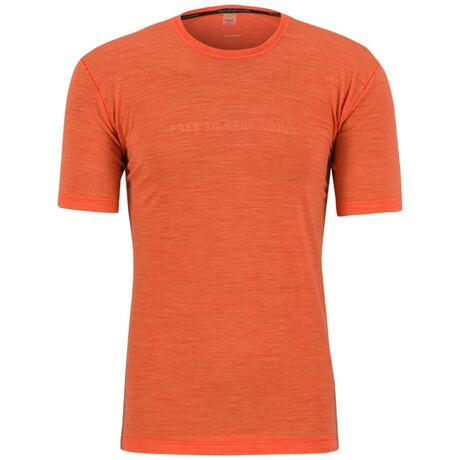 Κοντομάνικη Μπλούζα Merino Karpos Αντρική Easyfrizz Spicy Orange