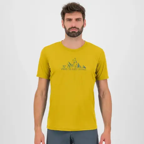 Κοντομάνικο Karpos Ανδρικό Loma Print T-Shirt Lemon Curry