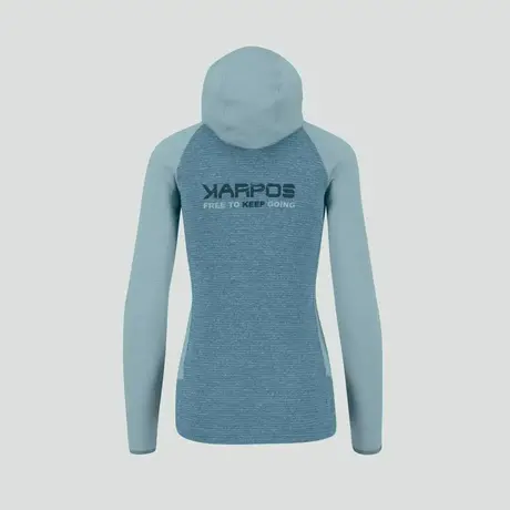 Ζακέτα Fleece Karpos Γυναικεία Camoscio FZ Thyme/Aqua Sky