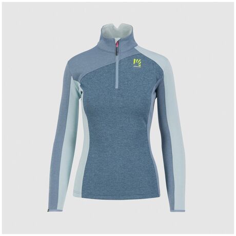 Μπλούζα Fleece Karpos Γυναικεία Federa 1/2 Zip Bering Sea/Mountain Spring