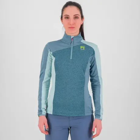 Μπλούζα Fleece Karpos Γυναικεία Federa 1/2 Zip Bering Sea/Mountain Spring