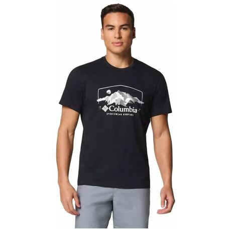 Κοντομάνικο Columbia Ανδρικό Path Lake™ Graphic Tee II Black/Brush With Nature