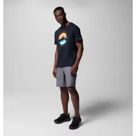 Κοντομάνικο Columbia Ανδρικό Path Lake&trade; Graphic Tee II Black/Circular Linescape