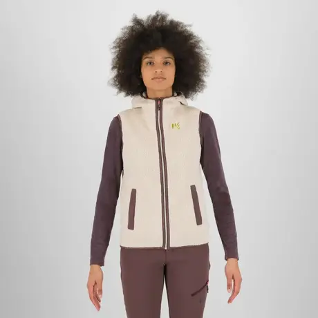 Αμάνικο Fleece Karpos Γυναικείο Moiazza Retro Hoodie W Vest Oat/Huckleberry