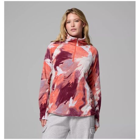 Μπλούζα Fleece Columbia Γυναικεία Glacial IV Print 1/2 Zip Zing/Snowflight