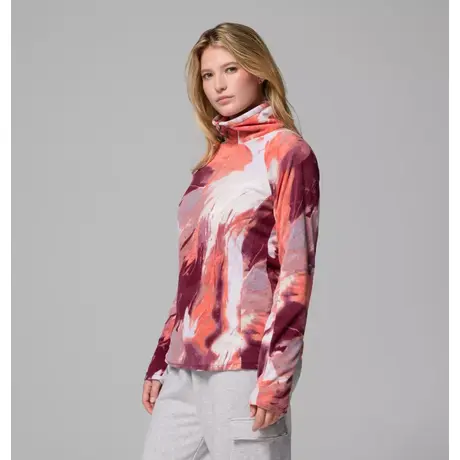 Μπλούζα Fleece Columbia Γυναικεία Glacial IV Print 1/2 Zip Zing/Snowflight