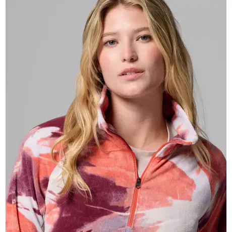 Μπλούζα Fleece Columbia Γυναικεία Glacial IV Print 1/2 Zip Zing/Snowflight