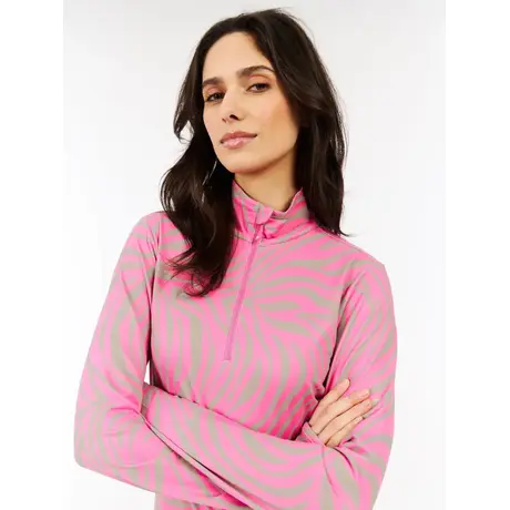 Μπλούζα Fleece Protest Γυναικεία PrtEsher 1/4 Zip Active Top Foxy Pink