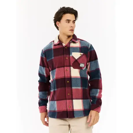 Πουκάμισο Fleece Protest Ανδρικό PrtMitchel Velvet Red