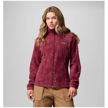Ζακέτα Fleece Columbia Γυναικεία Benton Springs Printed Rich Wine Flowfalls