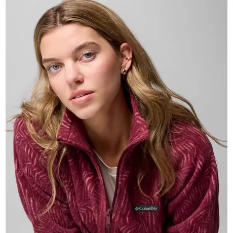 Ζακέτα Fleece Columbia Γυναικεία Benton Springs Printed Rich Wine Flowfalls