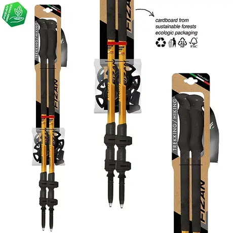 Τηλεσκοπικά Μπατόν Πεζοπορίας (Ζεύγος) Fizan Elbrus Orange