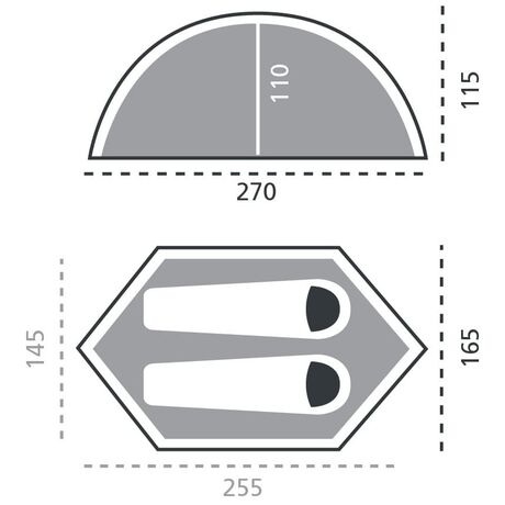 Σκηνή 1-2 Ατόμων Grand Canyon Cardova 1 Tent Limestone Grey