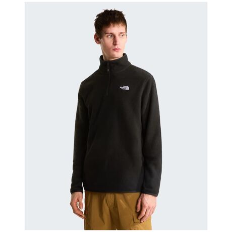 The North Face Glacier 1/4 Zip Fleece TNF Black – Ανδρική Fleece Μπλούζα Πεζοπορίας