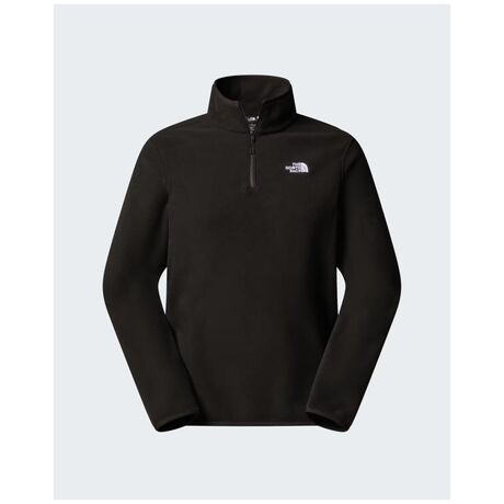The North Face Glacier 1/4 Zip Fleece TNF Black – Ανδρική Fleece Μπλούζα Πεζοπορίας