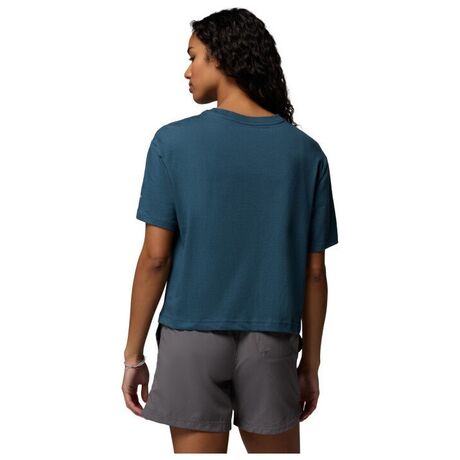 Columbia Rolling Bend™ T-Shirt Everblue/Gem Focused – Γυναικείο Crop Top με Τύπωμα