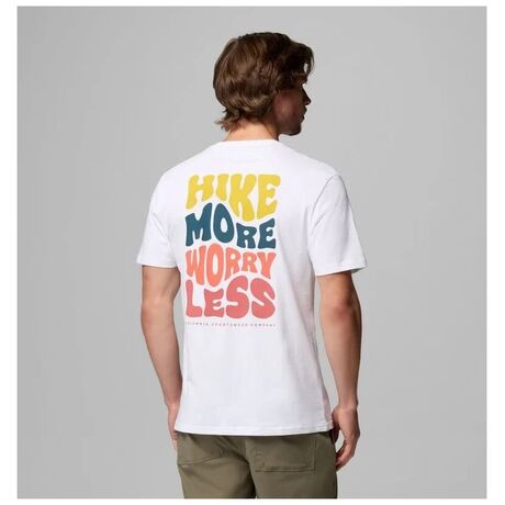 Columbia Knoll Canyon™ Graphic T-Shirt White/Hike More – Ανδρικό Μπλουζάκι με Τύπωμα