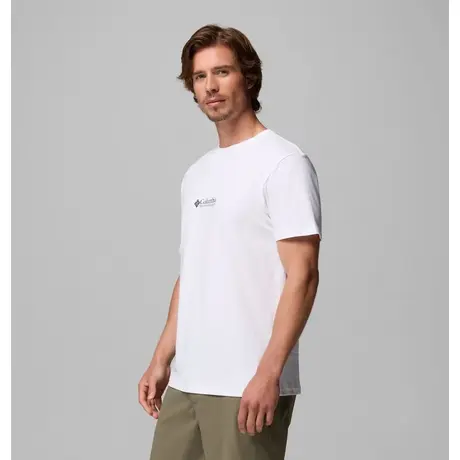 Columbia Knoll Canyon™ Graphic T-Shirt White/Hike More – Ανδρικό Μπλουζάκι με Τύπωμα