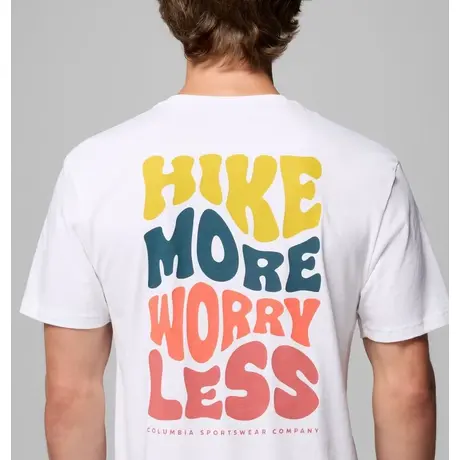 Columbia Knoll Canyon™ Graphic T-Shirt White/Hike More – Ανδρικό Μπλουζάκι με Τύπωμα