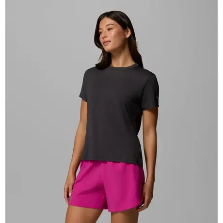 Columbia Parsons Back Graphic T-Shirt Black Heather/Floral Fun – Γυναικείο Μπλουζάκι με Τύπωμα