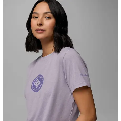 Columbia Parsons Point T-Shirt Lavender Pearl Heather – Γυναικείο Μπλουζάκι με Τύπωμα