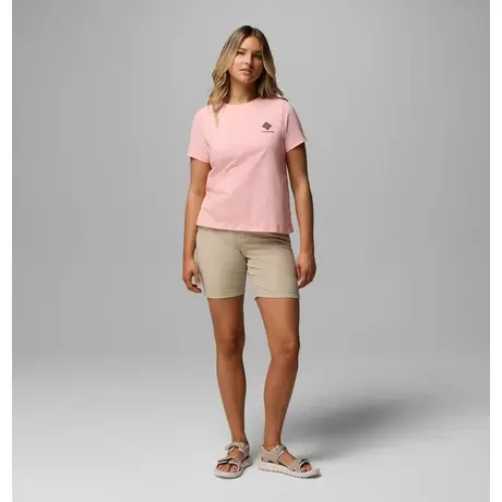 Columbia Rolling Bend™ Pink Sand/Stacked Gem Mini – Γυναικείο T-Shirt με Τύπωμα