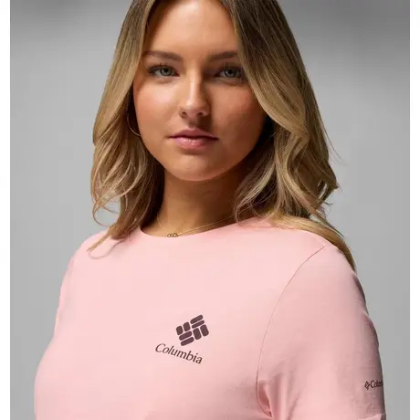 Columbia Rolling Bend™ Pink Sand/Stacked Gem Mini – Γυναικείο T-Shirt με Τύπωμα