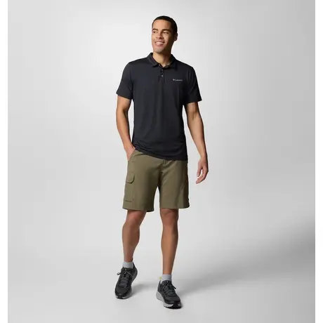 Columbia Tech Trail™ Black – Ανδρική Κοντομάνικη Μπλούζα Πόλο