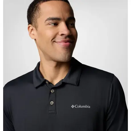 Columbia Tech Trail™ Black – Ανδρική Κοντομάνικη Μπλούζα Πόλο