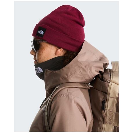 The North Face Dock Worker Recycled Beanie Burgundy Crush – Σκουφός με Ρεβέρ