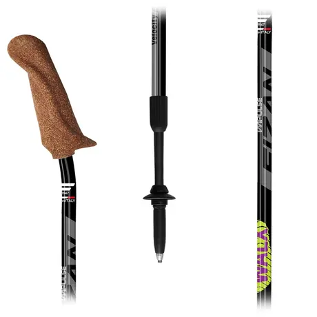 Fizan Walx Velocity Τηλεσκοπικά Μπατόν Περπατήματος Black