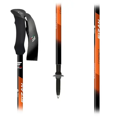 Fizan Compact Τηλεσκοπικά Μπατόν Πεζοπορίας Orange