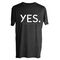 T-Shirt Black Ανδρική Μπλούζα Yes