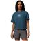 Columbia Rolling Bend™ T-Shirt Everblue/Gem Focused – Γυναικείο Crop Top με Τύπωμα